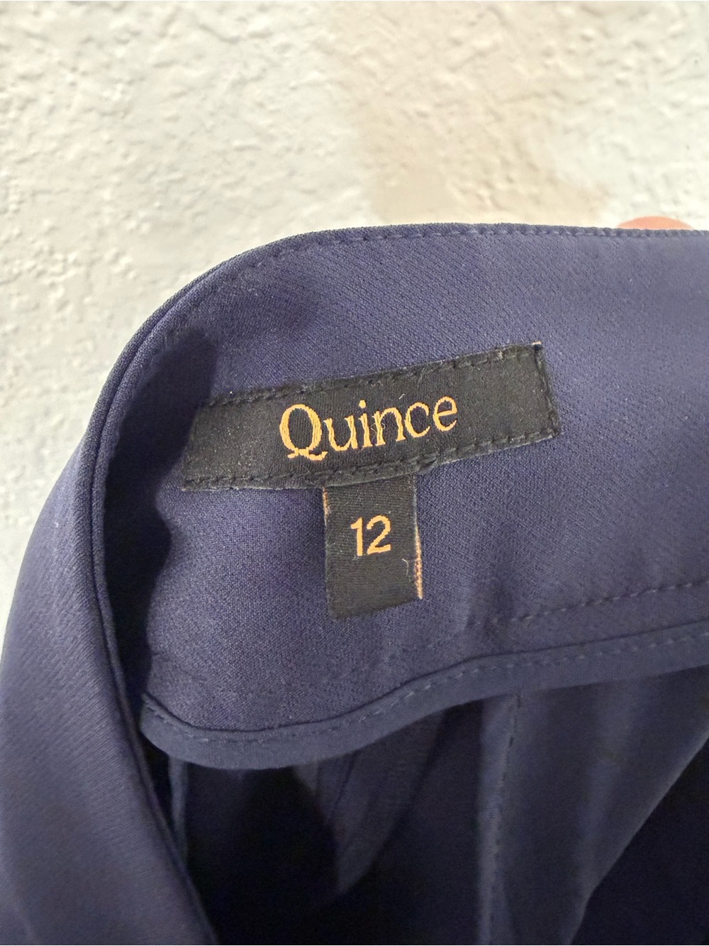 Quince Scuba Slim Ankle Pants navy blue sz 12 - Picture 8 of 10
